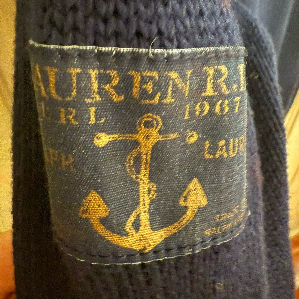 Lauren Ralph Lauren Dark Blue Cardigan- Vintage - Picture 9 of 9